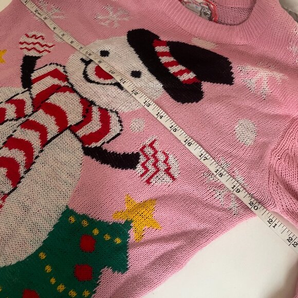 Ugly Christmas Sweater – Pink Snowman Holiday Knit - Picture 5 of 6